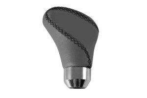 Πόμολο Λεβιέ Ταχυτήτων Οβάλ Γκρι Με Γκρι Ραφές