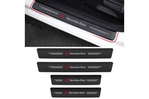 Διακοσμητικά Εσωτερικά Μασπιέ Πόρτας Carbon Look Mercedes Αυτοκόλλητα 4 Τεμάχια