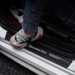 Διακοσμητικά Εσωτερικά Μασπιέ Πόρτας Carbon Look Mercedes Αυτοκόλλητα 4 Τεμάχια