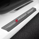 Διακοσμητικά Εσωτερικά Μασπιέ Πόρτας Carbon Look Peugeot Αυτοκόλλητα 4 Τεμάχια