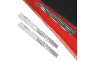 Διακοσμητικά Εσωτερικά Μασπιέ Πόρτας Universal "Lines" Χρωμίου 54cm X 4.8cm 2 Τεμάχια