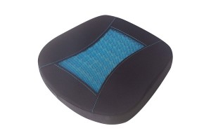 Ανατομικό-Ορθοπεδικό Μαξιλαράκι Θέσης-Καθίσματος Gel 41x38x5.5cm Μαύρο-Μπλε 1 Τμχ