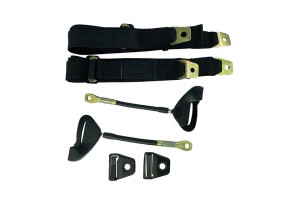 Ζώνες Ασφαλείας 3 Σημείων Απλές Παλαιού Τύπου 273cm +35cm Μπαστούνι 2 Τεμάχια