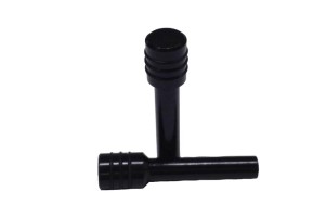 Αφάλειες Πόρτας Αυτοκινήτου Αλουμινίου Μαύρες Με Μαύρες Ρίγες 2Τμχ