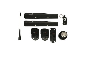 Πεντάλ Αλουμινίου Universal Με Πόμολο, Λεβιέ, Μπρελόκ & Κεραία Type-R Μαύρο Σετ 8 Τεμάχια