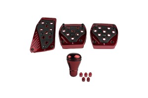 Πεντάλ Αλουμινίου Universal Deluxe Sports Kit Κόκκινο 5 Τεμάχια