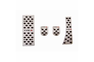 Πεντάλ Αλουμινίου Και Footrest Type-R Συμβατά Με Honda Civic 2006+ Μη Αυτόματο Σετ 4 Τεμάχια