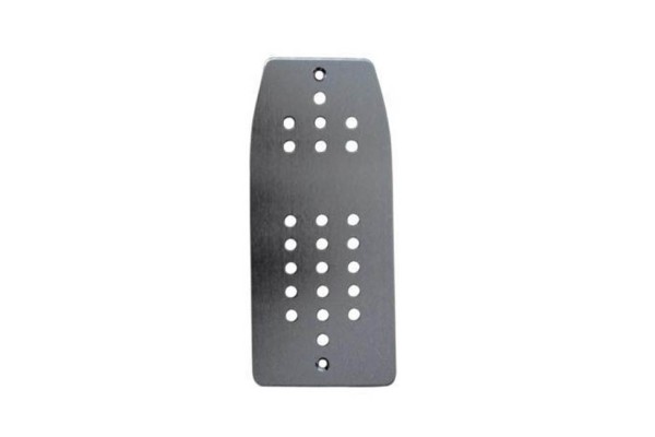 Footrest Αλουμινίου Universal Ασημί 19.5x9cm 1Τμχ