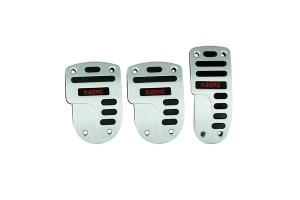 Πεντάλ Αλουμινίου Universal Racing Ασημί Σετ 3 Τεμάχια