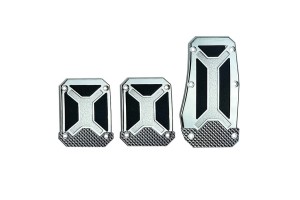 Πεντάλ Αλουμινίου Universal Ασημί - Μαύρο Σετ 3 Τεμάχια