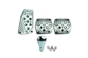 Πεντάλ Αλουμινίου Universal Deluxe Sports Kit Ασημί 5 Τμχ