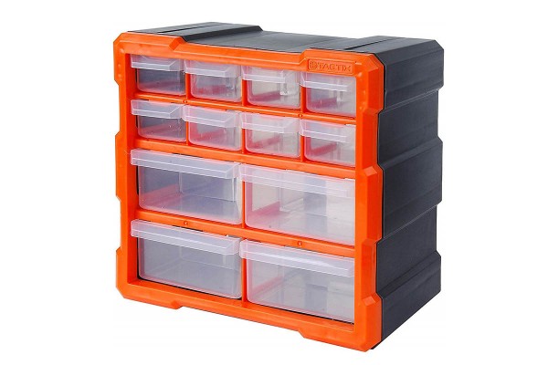 Συρταριέρα Εργαλείων Πλαστική / Κουτί Αποθήκευσης 12 Θέσεων Tactix 27x16x26cm 320630