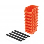 Plastic Tool Bin Organiser Set 8 Pcs 16.4 X 10.5 X 7.6cm Tactix 320604