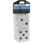Ζάρια Κρεμαστά Διακοσμητικά Λευκά 6x6cm 2 Τεμάχια