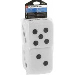 Ζάρια Κρεμαστά Διακοσμητικά ''Jumbo Size'' Λευκά 9x9cm 2 Τεμάχια