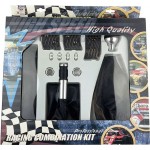 Πεντάλ Αλουμινίου Universal Racing Με Πόμολο Λεβιέ, Φυσούνα Ταχυτήτων / Χειροφρένου Μαύρο Σετ 6 Τεμάχια Πεντάλ Αλουμινίου Universal Racing Με Πόμολο Λεβιέ, Φυσούνα Ταχυτήτων / Χειροφρένου Μαύρο Σετ 6 Τεμάχια