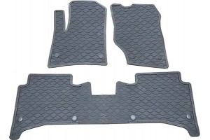 Πατάκια Σκαφάκια 3D Από Λάστιχο Συμβατά Με Porsche Cayenne 1 (9PA) (02-11) / Vw Touareg 1 (7L) 02-10 Γκρι 3 Τεμάχια