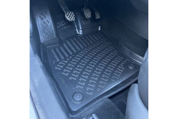 Πατάκια Σκαφάκια 3D Από Λάστιχο Tpe Για Vw Golf 7 VII/T-Roc/Leon 5F /Audi A3 8V/Audi Q2/Skoda Karoq Rizline 4 Τεμάχια Μαύρα