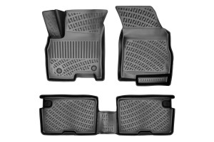 Πατάκια Σκαφάκια 3D Από Λάστιχο Tpe Για Chery Tiggo 8 Pro Avantgarde Pack 1st, 2nd Row 2024+ Rizline 3 Τεμάχια Μαύρα