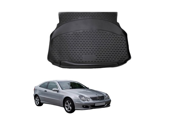 Πατάκι Πορτ-Παγκάζ 3D Σκαφάκι Για Mercedes-Benz CL203 Sportscoupe 01-07 Μαύρο Mixplast