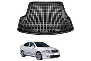Πατάκι Πορτ-Παγκάζ 3D Σκαφάκι Για Skoda Octavia 1Z 04-13 Sedan & Combi Μαύρο Rezawplast