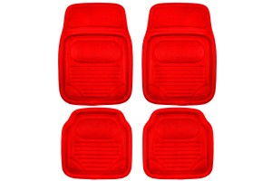 Μοκετες Σκαφακι Polymesh 4 Τμχ - Κοκκινο