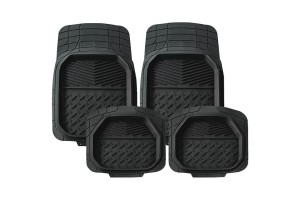 Πατάκια Αυτοκινήτου Σκαφάκια Space Time Μαύρα 4 Τεμάχια