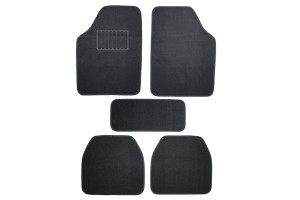 Μοκέτες Αυτοκινήτου Luxury Μαύρες 5Τμχ