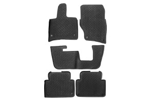 Πατάκια Αυτοκινήτου Συμβατά Με Audi Q7 7Θέσιο 2006+ Μαύρα 5Τμχ