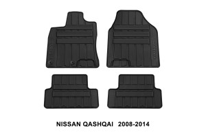 Σκαφακια Πατακια Ειδικα Σετ Μαυρα 4 Τμχ - N.QASHQAI 08-14