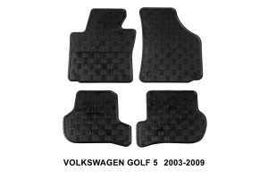 Σκαφακια Πατακια Ειδικα Σετ Μαυρα 4 Τμχ - V.GOLF 5 03-08