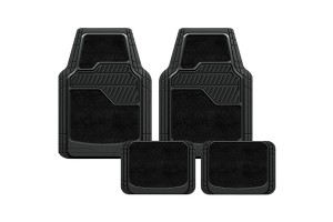 Πατάκια Αυτοκινήτου Style Mat Με Μοκέτα Μαύρα 4 Τεμάχια