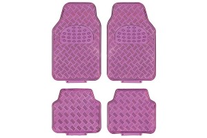 Πατάκια Αυτοκινήτου Αλουμινίου Universal Ροζ 4 Τεμάχια