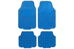 Πατάκια Αυτοκινήτου Αλουμινίου Universal Μπλε 4 Τεμάχια