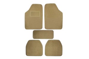 Μοκέτες Αυτοκινήτου Luxury Μπεζ 5Τμχ