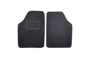 Μοκέτες Αυτοκινήτου Luxury Μαύρες 2Τμχ