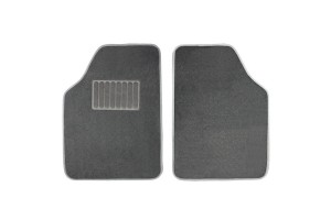 Μοκέτες Αυτοκινήτου Luxury Γκρι 2Τμχ