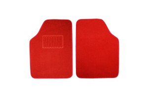Μοκέτες Αυτοκινήτου Luxury Κόκκινες 2Τμχ