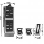 Πεντάλ Αλουμινίου Κουμπωτά Και Footrest Για Audi A4 B8 08-15 / A5 08-16 / Q3 / Q5 08-16 / A6 11-15 / A7 / A8 Χειροκίνητο Σετ 4 Τεμάχια