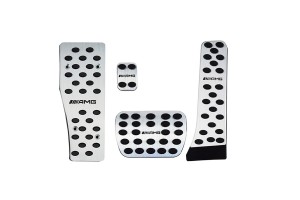 Πεντάλ Αλουμινίου Κουμπωτά Και Footrest Amg Style Για Mercedes-Benz W204 / W212 Αυτόματο Σετ 4 Τεμάχια