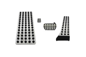Πεντάλ Αλουμινίου Κουμπωτά Και Footrest Για Mercedes-Benz W204 07-14 / W211 02-09 / Glk 08-15 Αυτόματο Σετ 4 Τεμάχια KPMB01