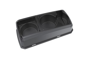 Πολυθηκη Καθισματος Με Διπλη Ποτηροθηκη Μαυρη