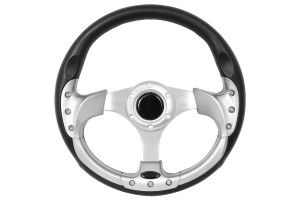 Τιμονι Σπορ 32cm - ΜΑΥΡΟ/ΑΣΗΜΙ