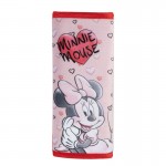 Μαξιλαράκι Ζώνης Ασφαλείαςminnie Mouse ''Καρδιές'' Βελούδινο Ροζ 1 Τεμάχιο