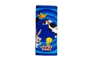 Μαξιλαράκι Ζώνης Ασφαλείας Looney Tunes ''Tweety-Bugs Bunny-Daffy Duck-Sylvester''Βελούδινο Μπλε 1 Τεμάχιο