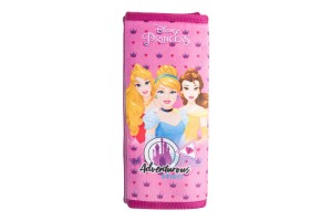 Μαξιλαράκι Ζώνης Ασφαλείας Princesses Cinderella-Belle-Sleeping Beauty ''Adventures Spirit'' Βελούδινο Φούξια 1 Τεμάχιο