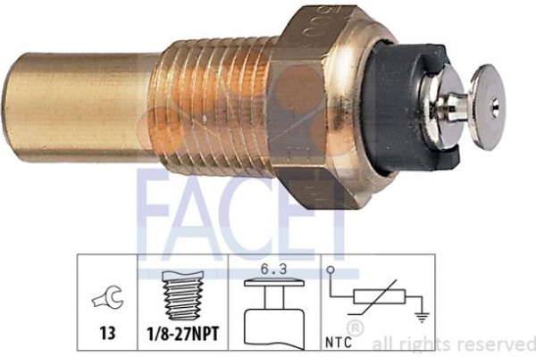 Facet Αισθητήρας, θερμοκρ. Ψυκτικού Υγρού - 7.3005