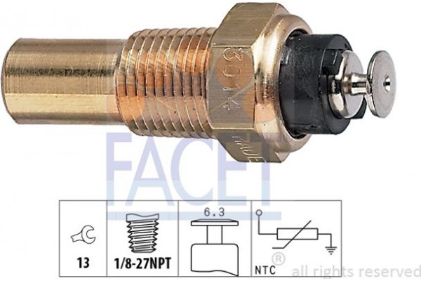 Facet Αισθητήρας, θερμοκρ. Ψυκτικού Υγρού - 7.3014