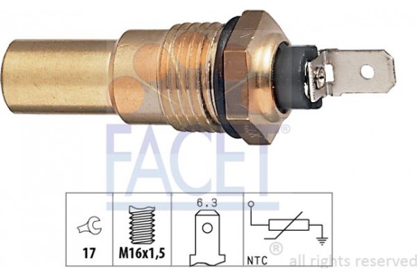 Facet Αισθητήρας, θερμοκρ. Ψυκτικού Υγρού - 7.3035
