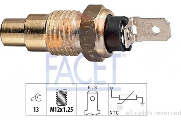 Facet Αισθητήρας, θερμοκρ. Ψυκτικού Υγρού - 7.3078